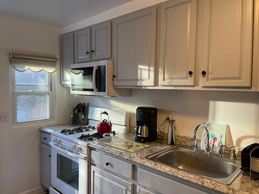 Entrance opens to the spacious kitchen