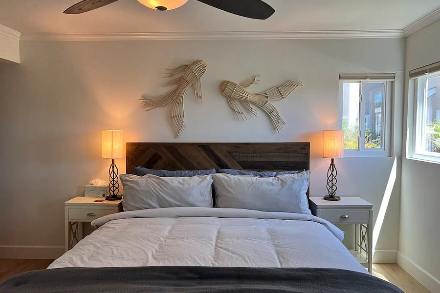 Primary bedroom with California King size bed