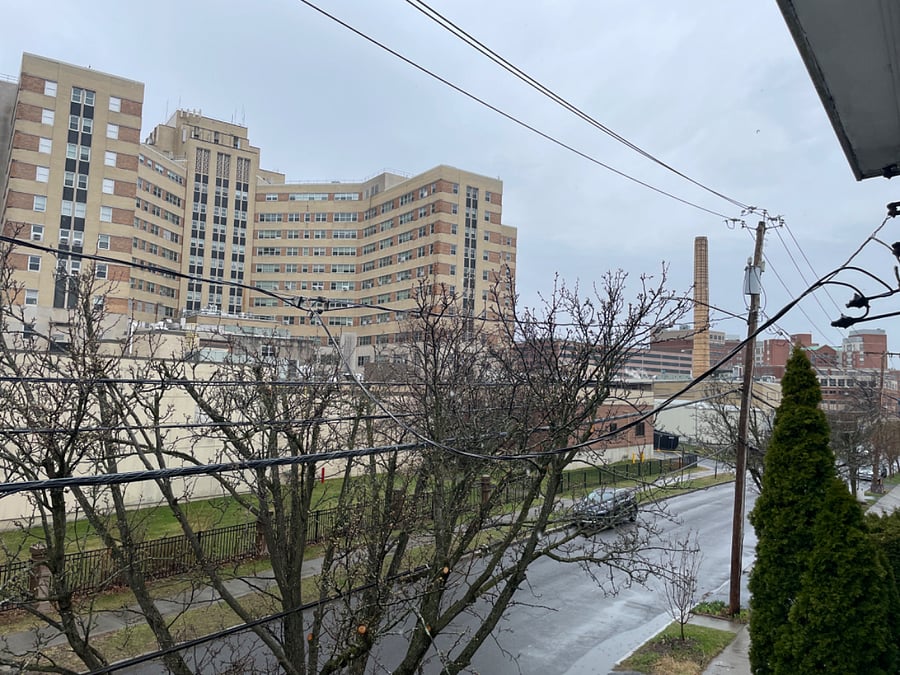 Just a walking distance from Veterans hospital and Albany medical. (View from the balcony)