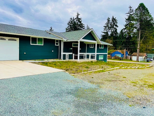 Front view of the house - unit on bottom floor. Private entrance around back off S. 129th St.