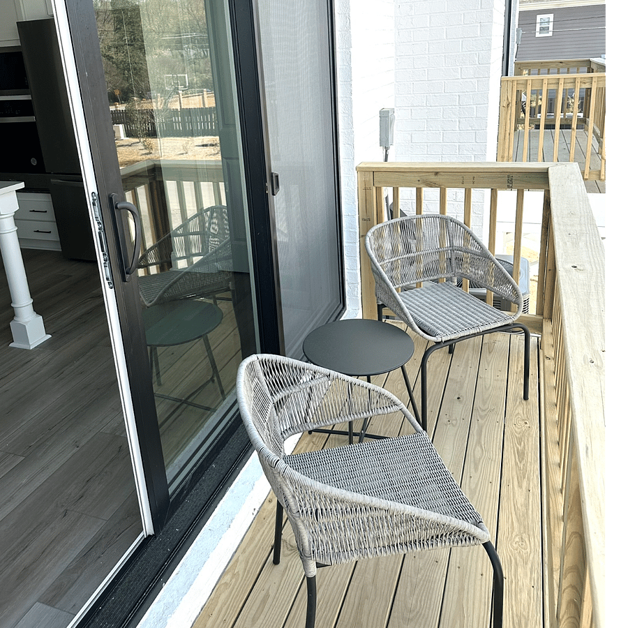 Balcony on second floor 