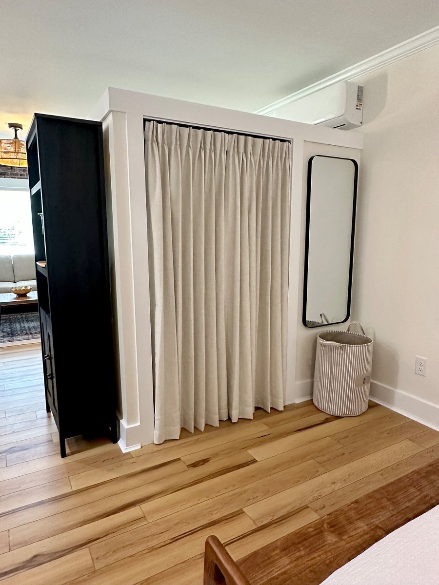 Closet on bedroom side of wall.