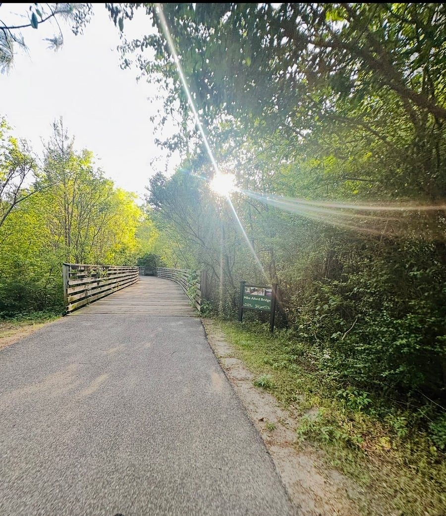 Cottage is located on the City Trail