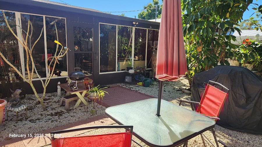 tons of backyard, serene space