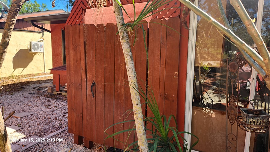 huge outdoor full shower area