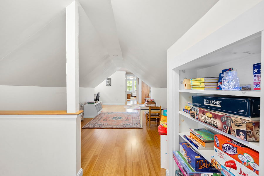 Great upstairs space, with lots of games and puzzles!