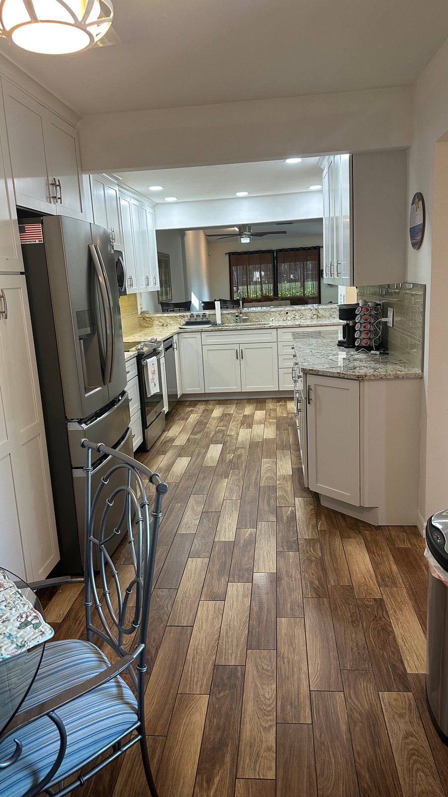 View of large kitchen 