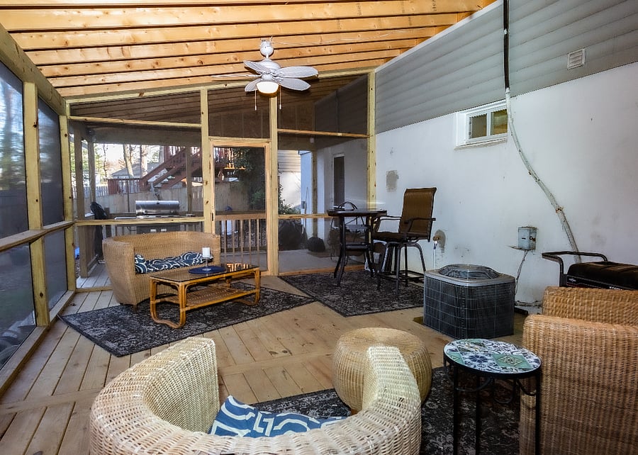 Shared covered porch