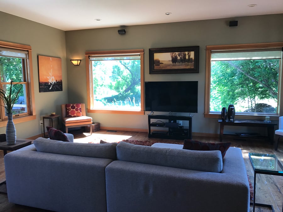 Windows overlooking the Pond