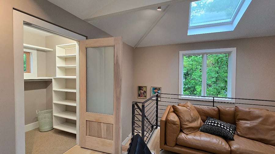 Walk in closet. One of two closets.
