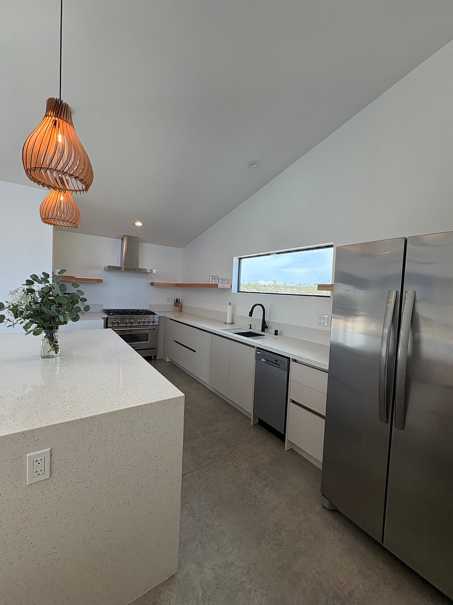 Bright and airy kitchen facing west
