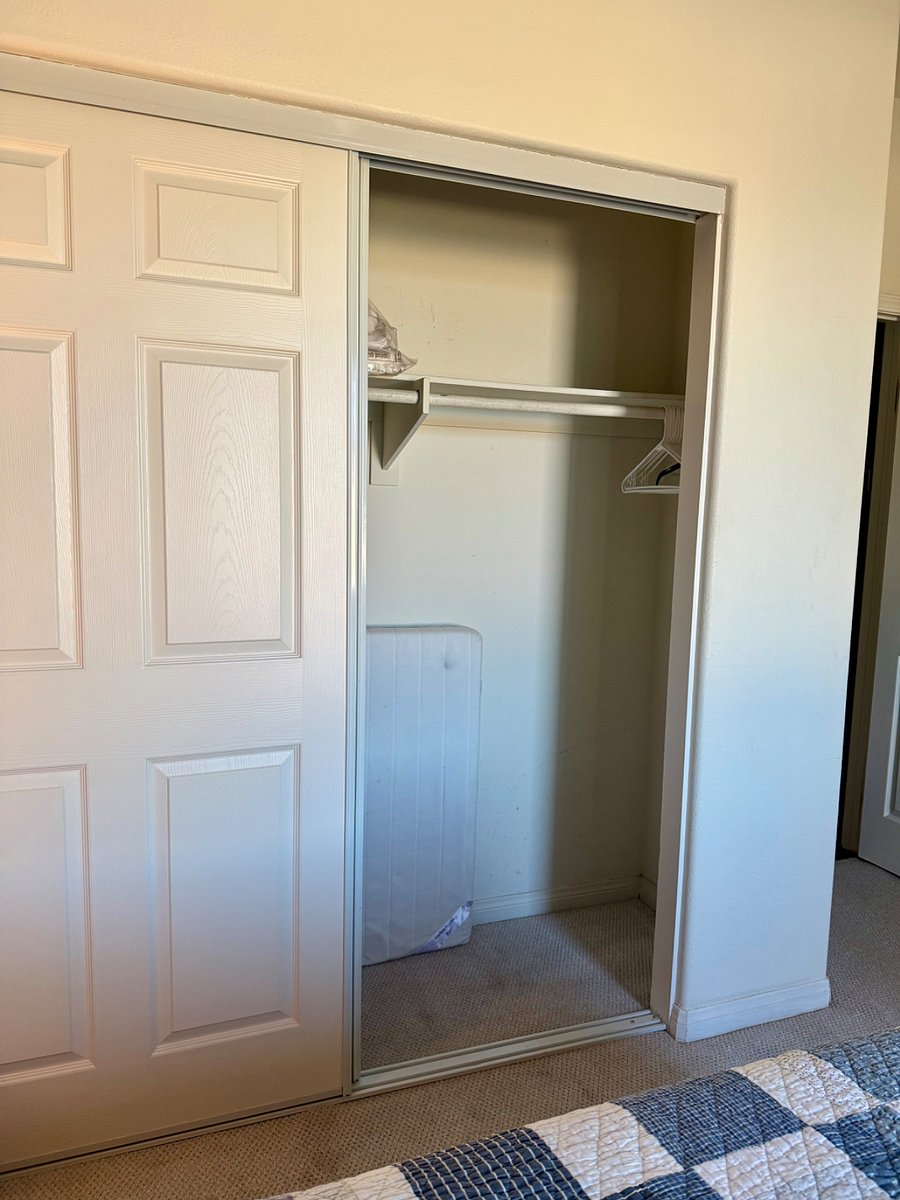 This half of the closet is for your use.