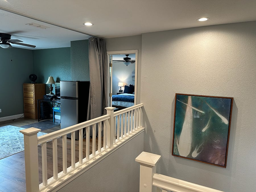 Entrance to Master Suite at top of stairs.