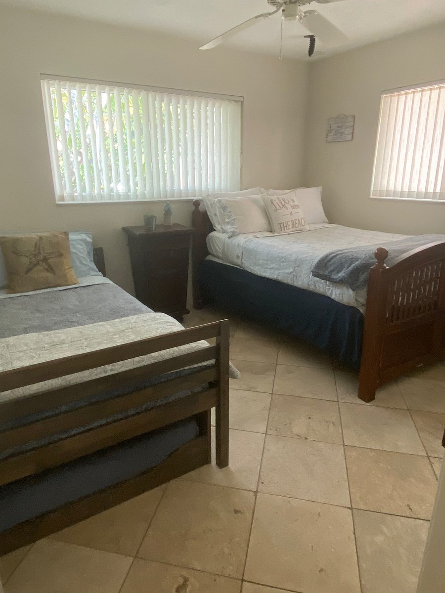 Third bedroom with A full-size bed and a twin size trundle that pulls out. Television with Amazon fire stick