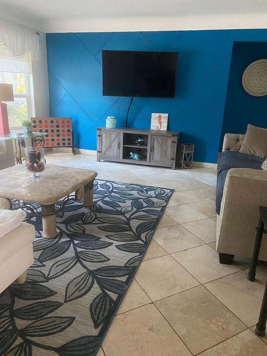 Large living room with smart TV Amazon fire stick