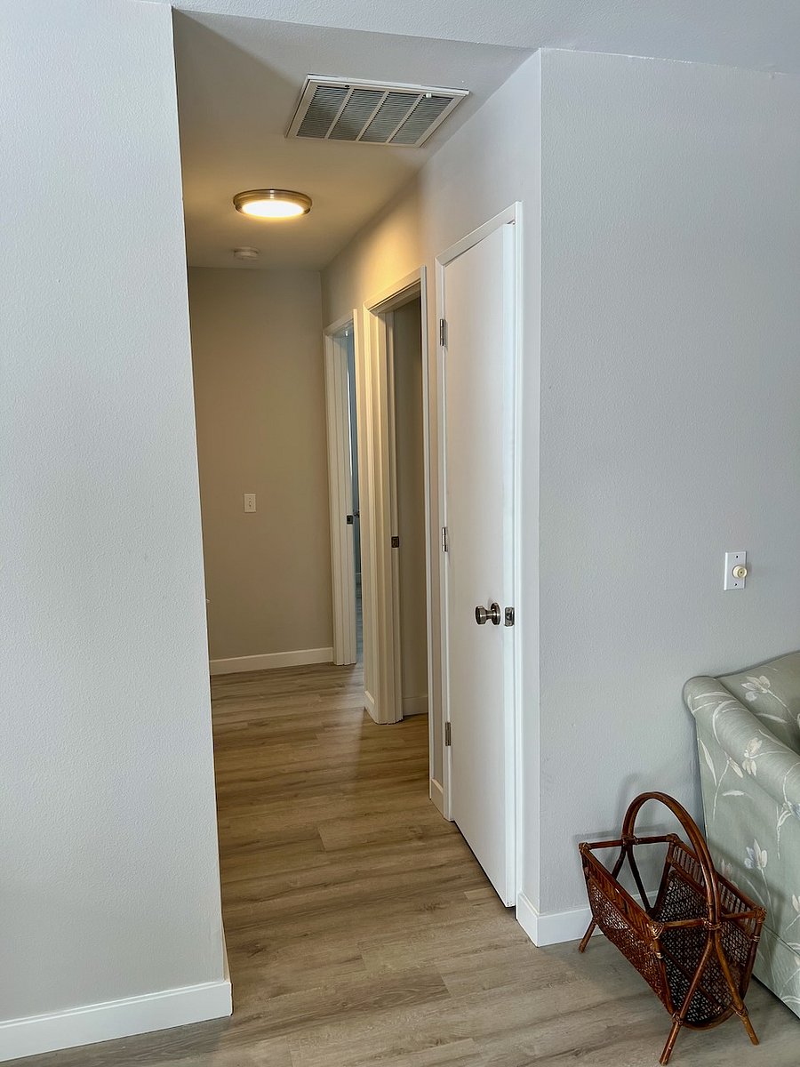 Hallway leading toward bedrooms.