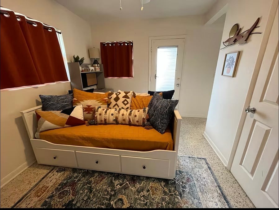 3rd bedroom with twin daybed that pulls out to a king. Has its own bathroom with shower. 