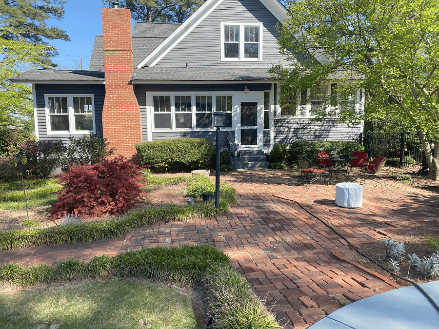 Back door to yard with pool.