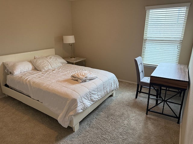 your own queen bedroom 2 with desk upstairs