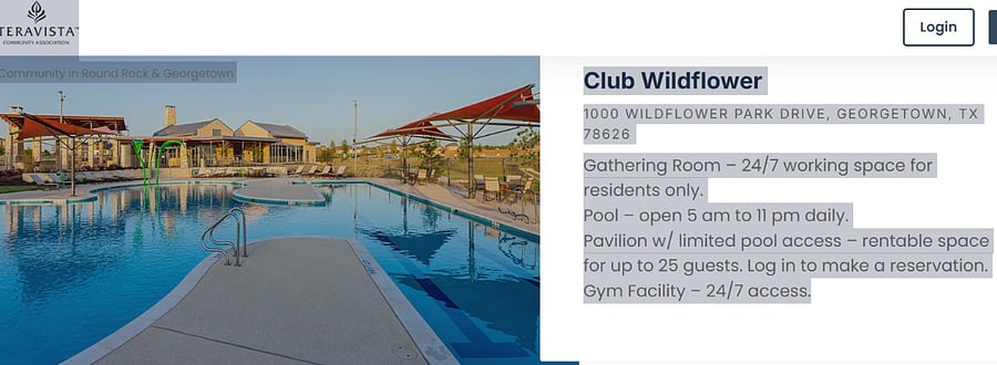 teravista wildflower pool