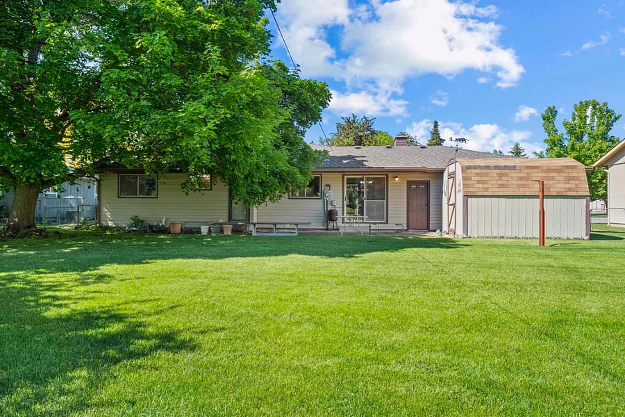 Back Patio for your use. The storage shed here is reserved for our own private storage.