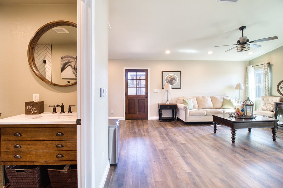 Front Entrance and Bathroom View