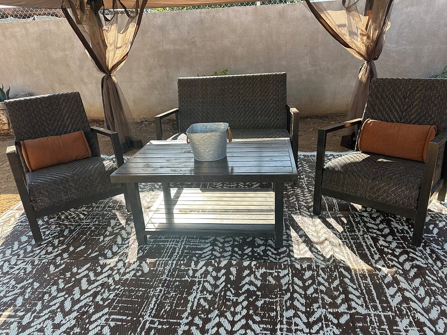 Private Backyard seating area