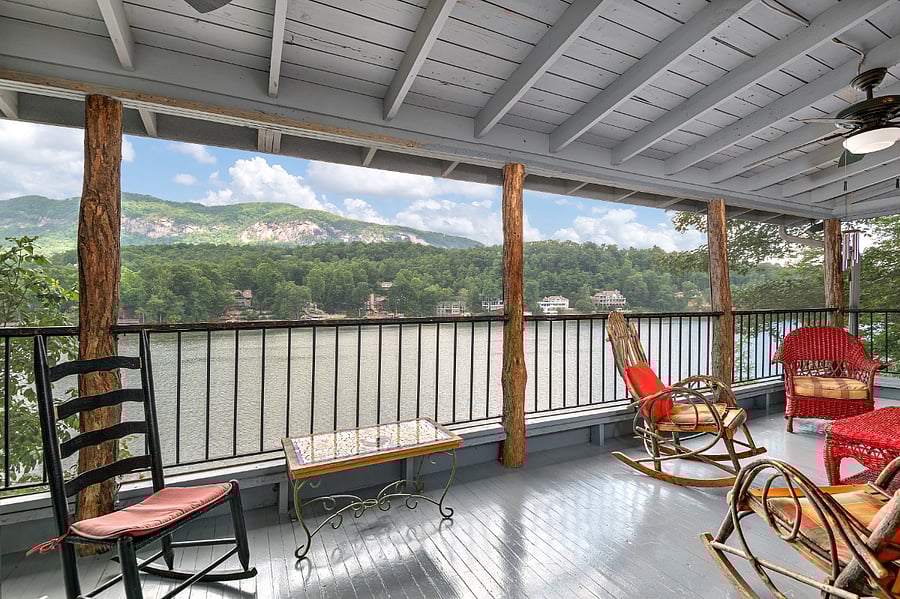 The view from the screened-in porch.