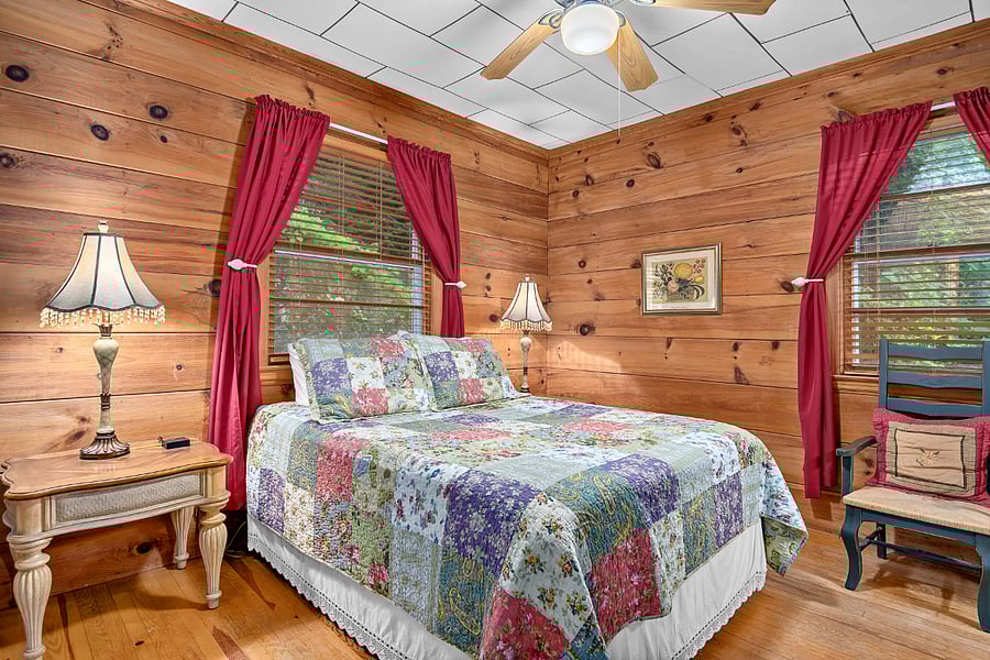 The main bedroom with an en-suite bathroom.