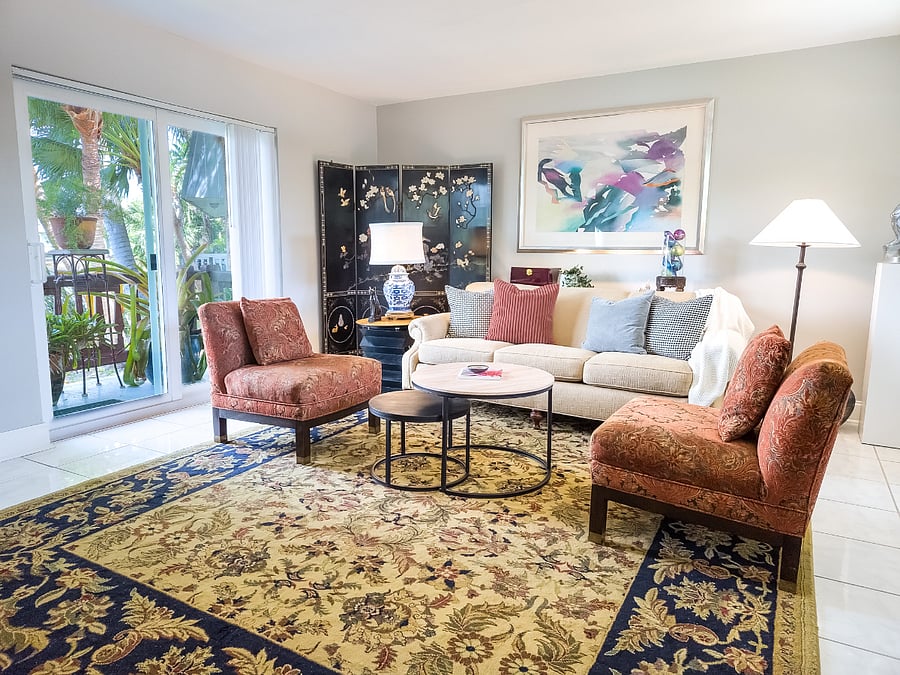 Downstairs living room.