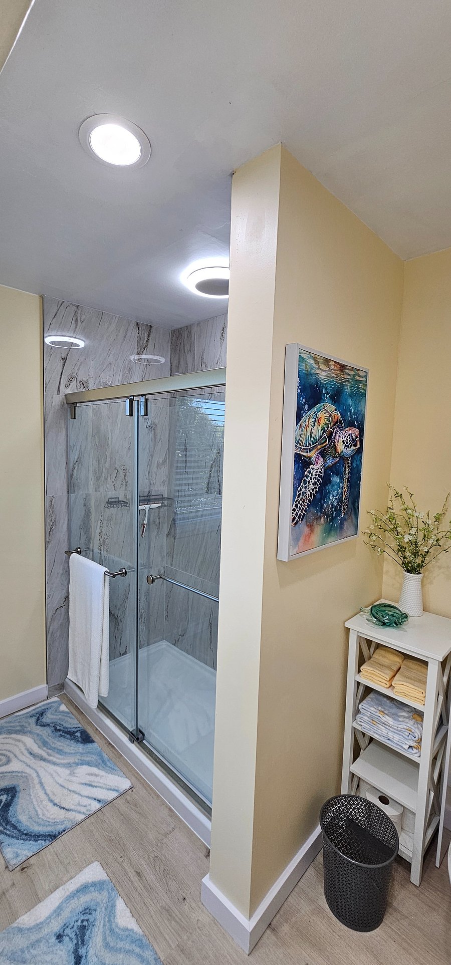 The primary suite - bathroom - view from inside.