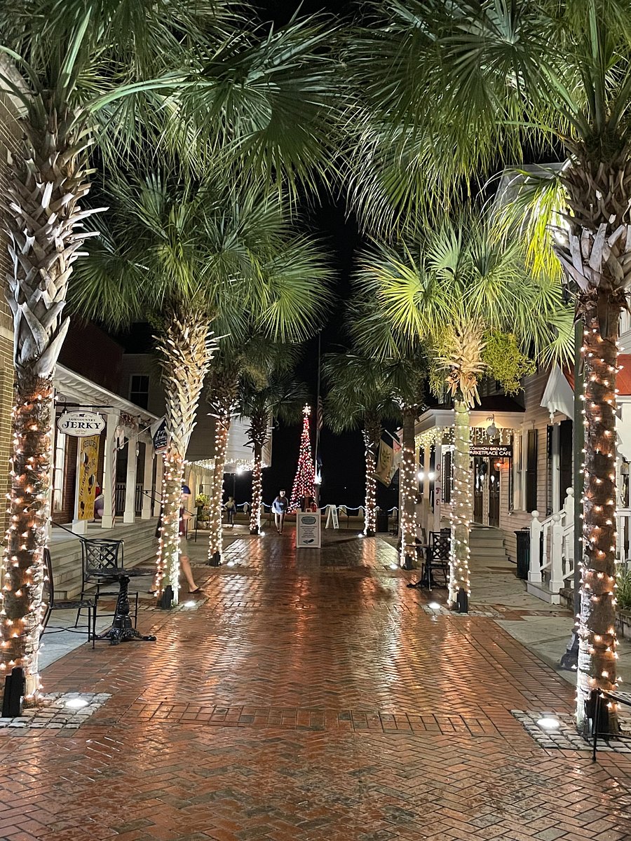 Shops and cafes right at the end of our street