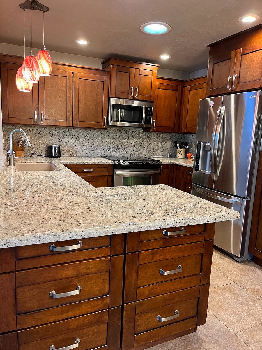 Kitchen with granite counters