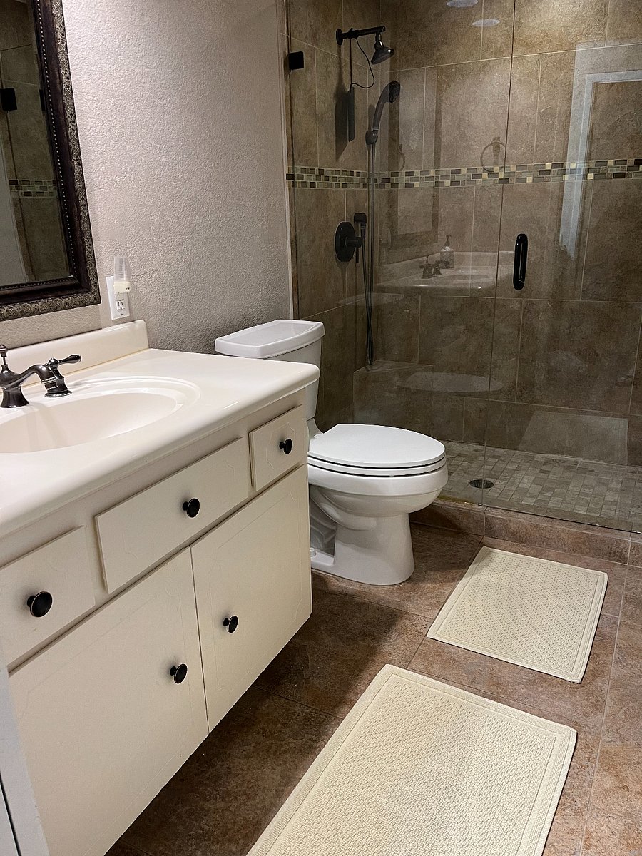 master bath with large walk in shower