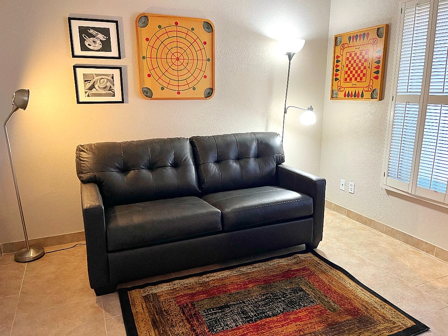 Office with full sofa bed