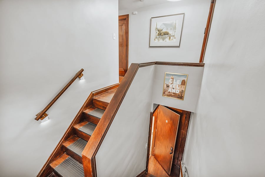 Up to Your Hideaway Follow the stairs to the private third-floor retreat.