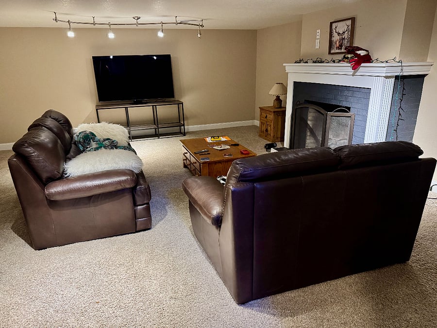 TV Room in basement