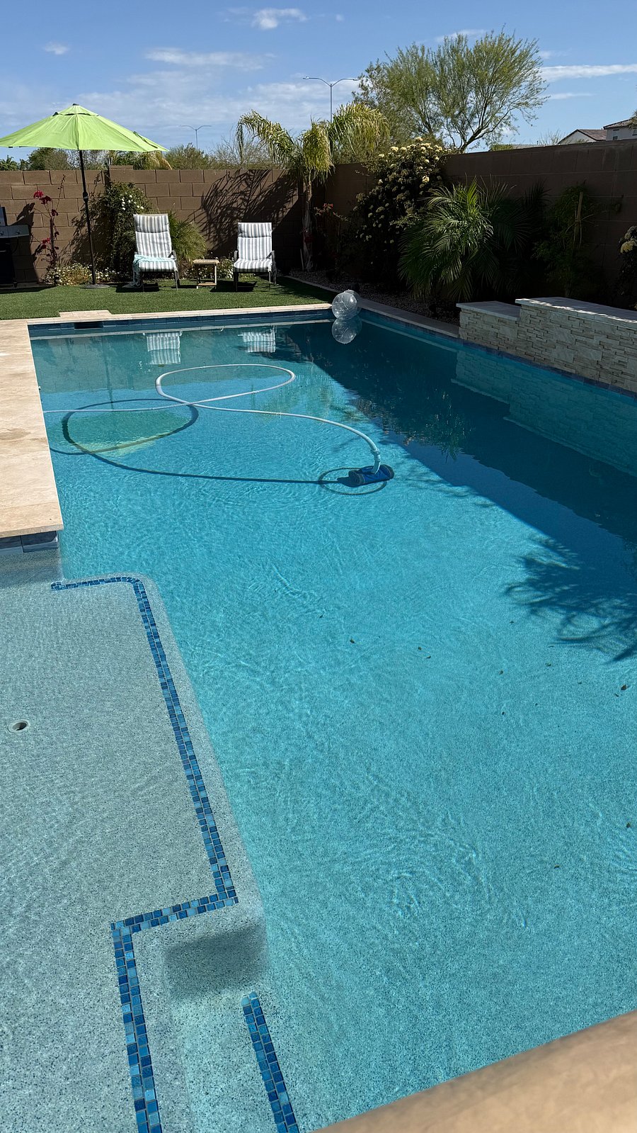 Heated lap pool