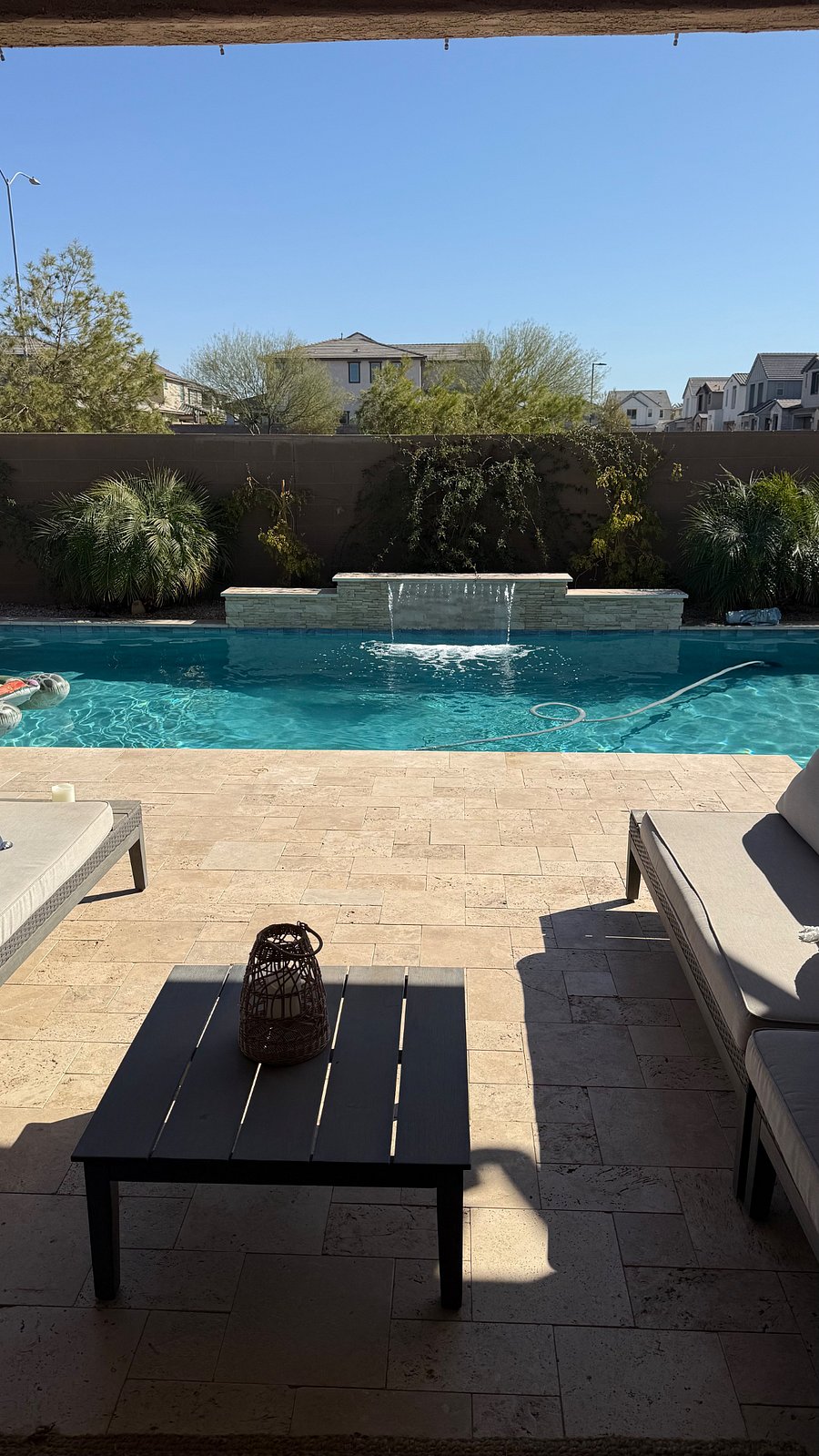 Private heated pool