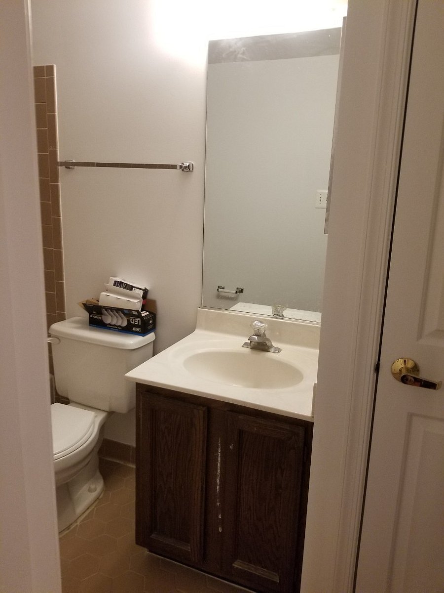 Your studio full bath 2 - The wall tile is washed now, pictures taken during construction.