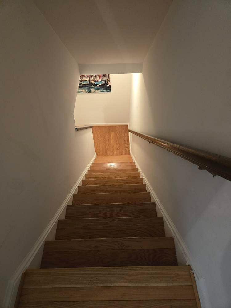 Stair view from ground floor to basement