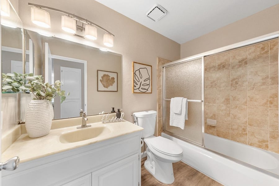 2nd Floor Hall Bath - Shared by Bedroom 1 and Bedroom 2