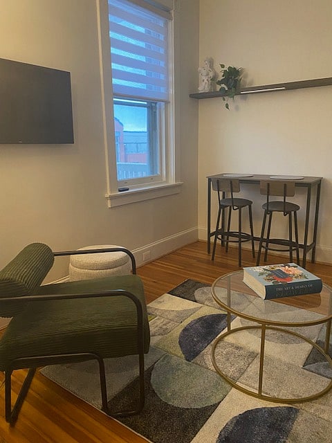 Two-person dinette for meals or working on laptop