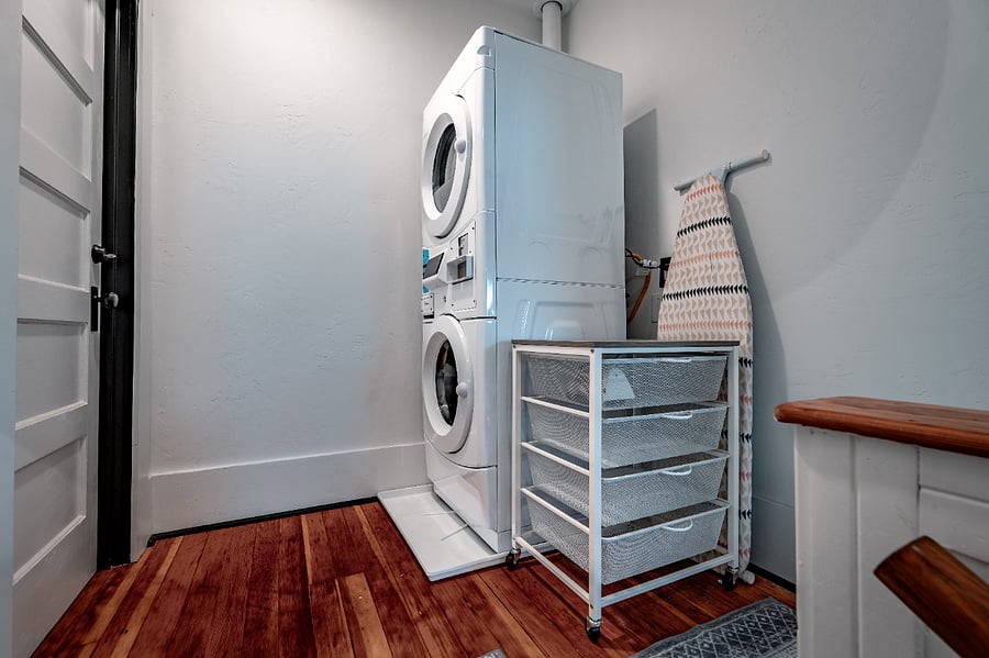 laundry station at upstairs landing