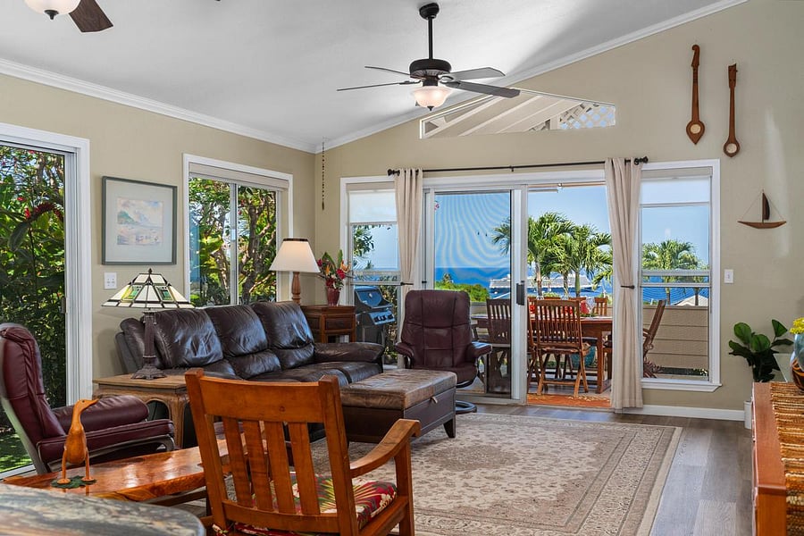 Great room living with LVP flooring for ease.