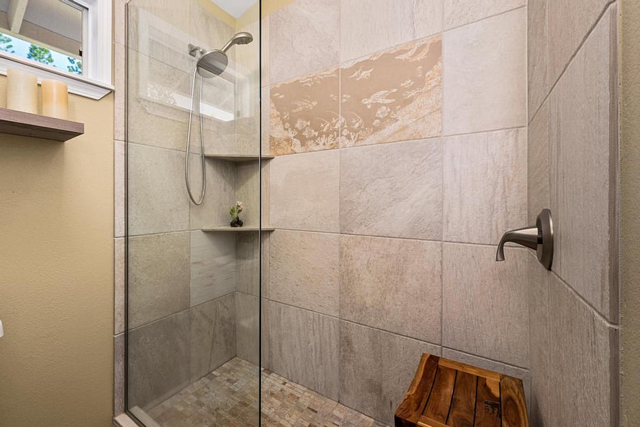 Primary ensuite walk-in shower