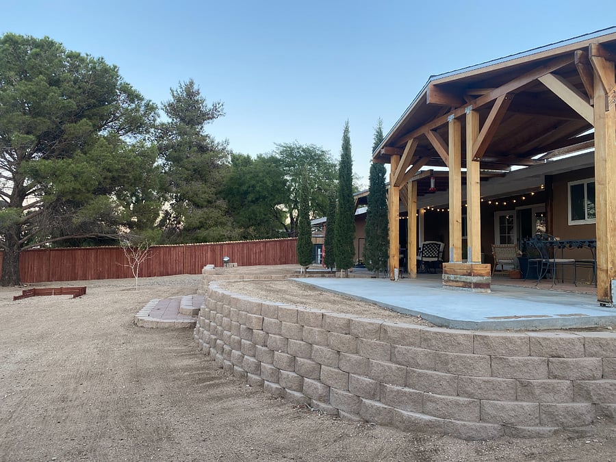 Back patio and veranda