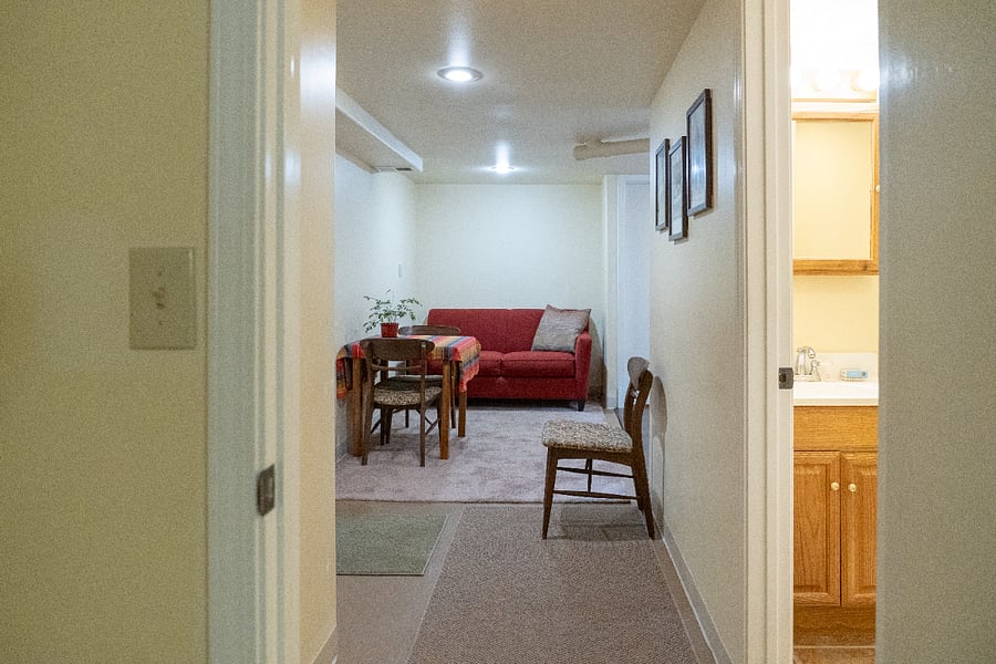 Bedroom exit into main living space.
