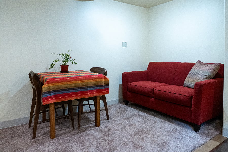 Dining and sitting area.