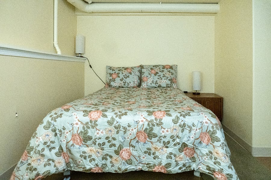 Double size bed.